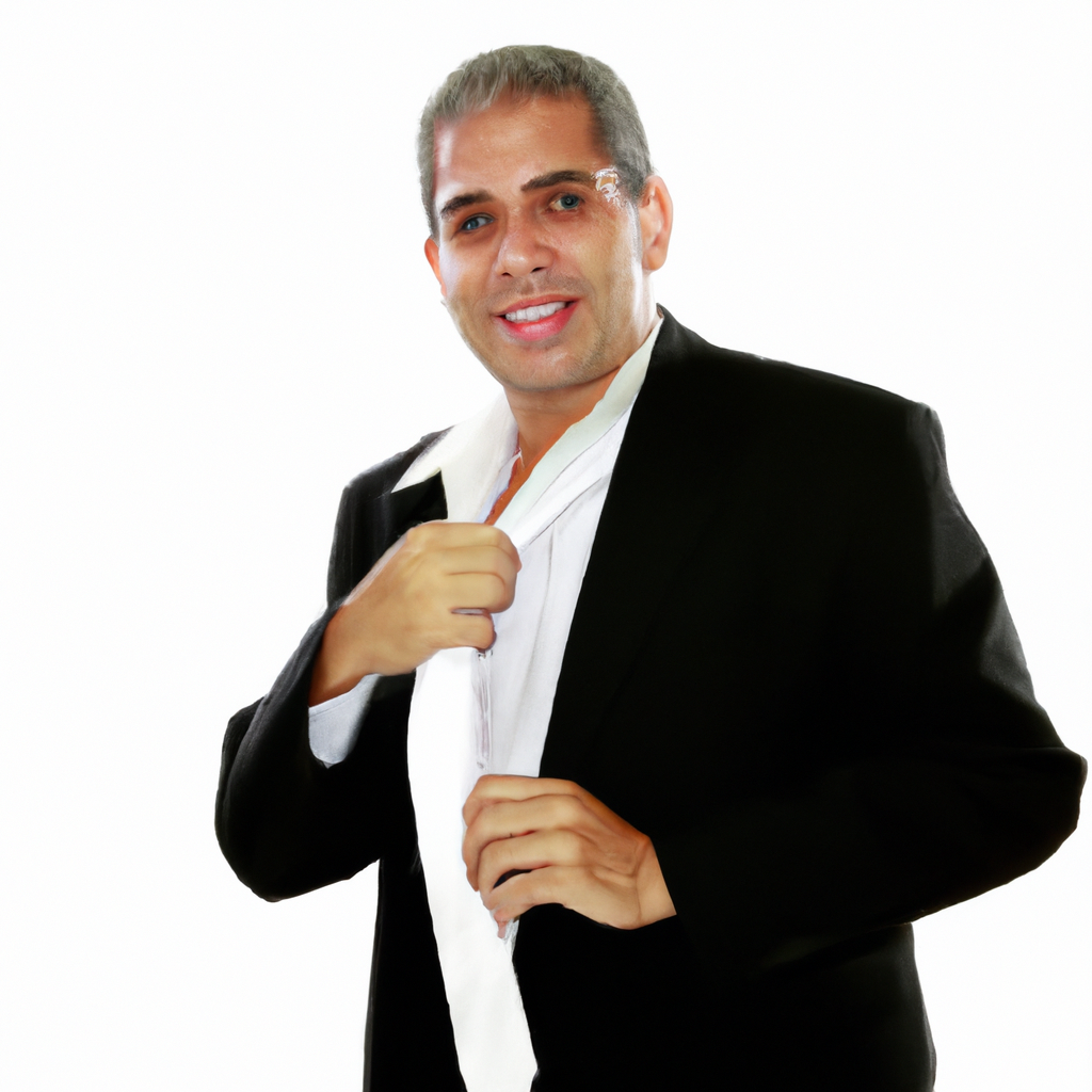 Cliente homem de terno em escritório sorrindo